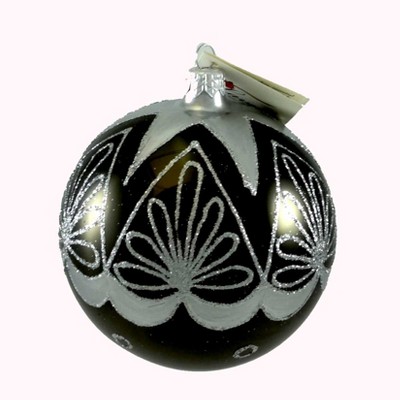 black and silver ornaments