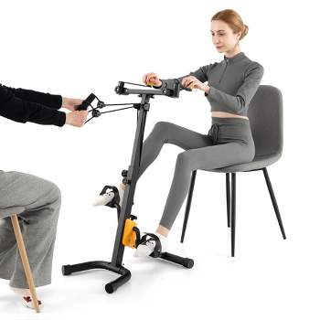 Costway Folding Pedal Exercise Bike with Adjustable Resistance Full body Home Rehab Machine