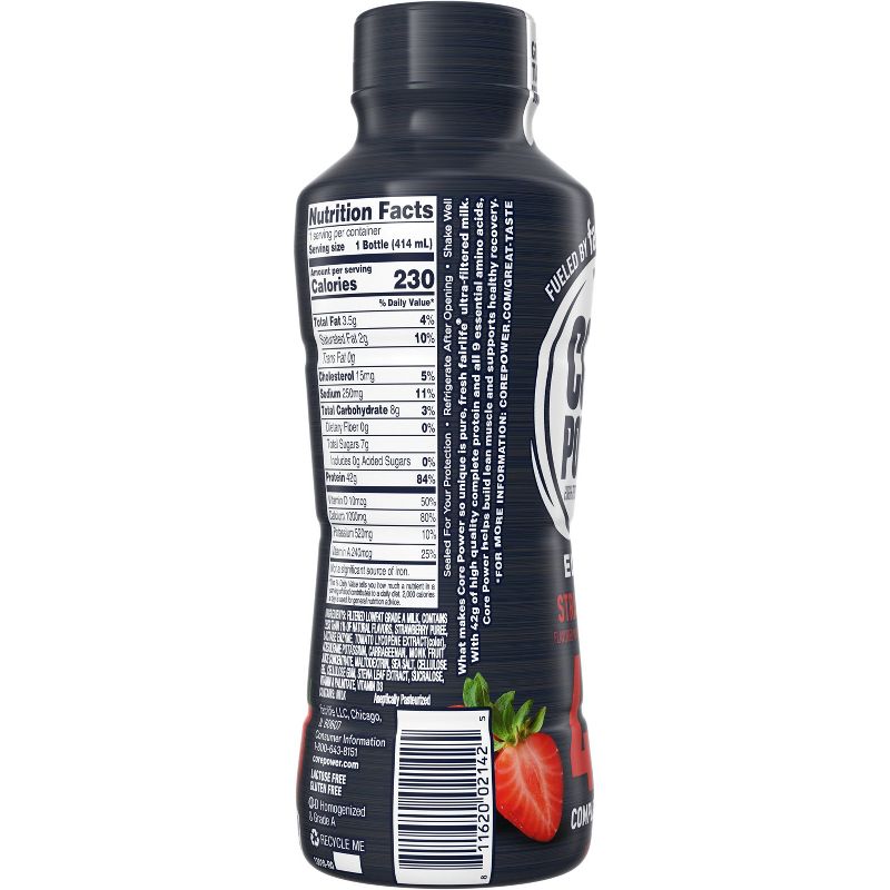 Core Power Elite Strawberry 42G Protein Shake - 14 fl oz Bottle, 3 of 8