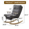 Modern Teddy Gliding Rocking Chair with High Back, Retractable Footrest, and Adjustable Back Angle for Nursery, Living Room, and Bedroom - 4 of 4