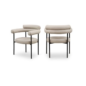 Meridian Furniture,Blake Vegan Leather Dining Chair, Set of 2 - 1 of 4