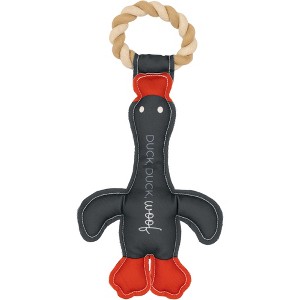 Pavilion Gift Company - Duck, Duck, Woof - 14.5" Canvas Dog Toy on Rope - Pet Toy - 1 of 4