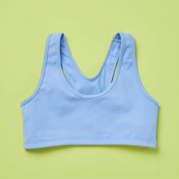 Yellowberry Racerback Full-coverage, No Padding Cotton Comfort Bra For  Girls - X Small, Pale Blue Sky : Target