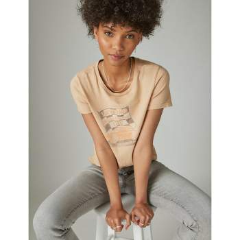 Shop Lucky Brand Street Style Cotton T-Shirts (7M85405) by Delta