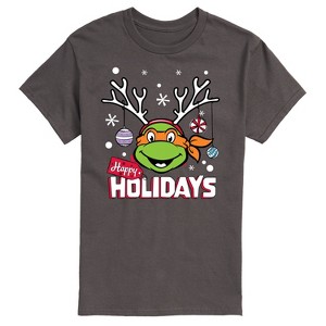 Men's - Teenage Mutant Ninja Turtles - Happy Holidays Short Sleeve Graphic T-Shirt - 1 of 4