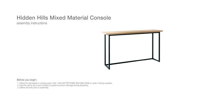 Hidden Hills Mixed Material Console Brown - Threshold&#8482; designed with Studio McGee, 2 of 16, play video