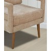 Mid-Century Armchair , Accent Chair with Chenille Armrest - 3 of 4