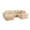 XIZZI Modular Sectional Sofa Couch, L/U-Shape Upholstered Couch, Modern Minimalist Couches for Living Room, Free Combination Deep Seat Corner Couch - 3 of 4