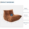 Bean Bag Chairs for Adults, Memory Foam Couch Single Sofa Chair with Suede-Like Fabric, Floor Chair for Living Room Bedroom Office - 2 of 4