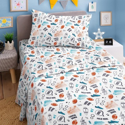 Kids 4 Piece Bed Sheet Set - Cute & Cozy Wrinkle-Resistant with Vibrant Designs - CGK Linens.