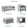 Sonkuki 6-Piece Patio Conversation Set with Side Table - 3 of 4