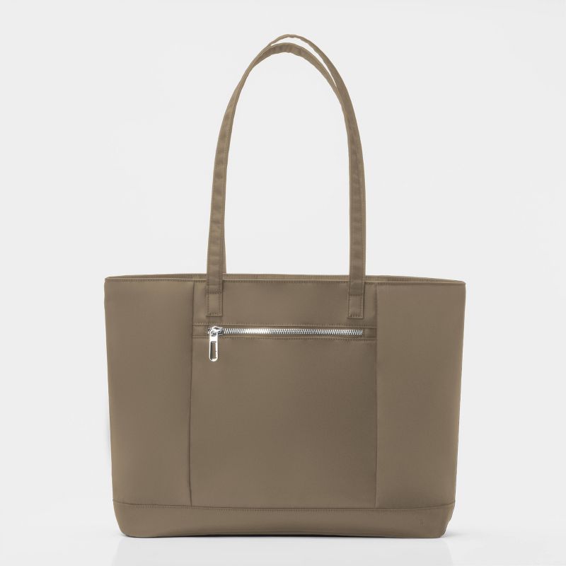 Sharper Image Studio Tote Fits 16" Laptop - Dark Beige