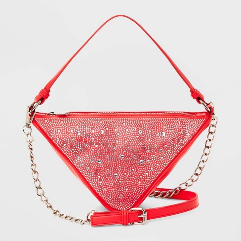 PRADA BEAUTY Pink Triangle Makeup Bag Pouch Crossbody Cosmetic Bag Purse  Clutch