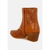 Artisole Woven Pleather Block Boots Women - 4 of 4