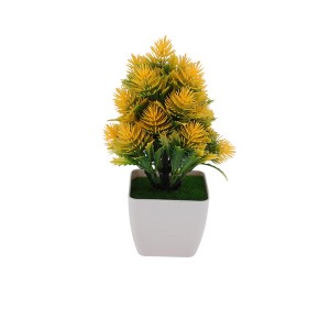 Unique Bargains Artificial Plants Square Pot Pine Tree Plastic 4.72"x4.72"x7.87" 1 Pcs - 1 of 4