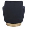 Gulches Black Velvet Swivel Barrel Chair - 360¡ã Noiseless Iron Base Accent Armchair with High-Density Sponge, Ergonomic Round Chair - 4 of 4