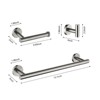 SEVOBAL Bathroom Towel Holders Hardware Set Modern Design Rust Resistant for Bathroom and Home, Brushed Nickel, 13.8"*5.9"*2.8" - 3 of 4