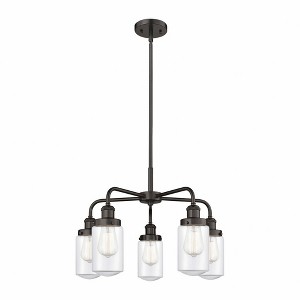 Dover - 5 Light Stem Hung Chandelier In Art Deco Style-15.5 Inches Tall and 22.5 Inches Wide - 1 of 1