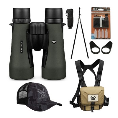 Vortex 10x50 Diamondback Binoculars with GlassPak Harness Case & Birding Bundle