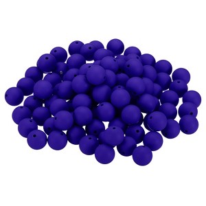 Unique Bargains Smooth Bulk  Silicone Beads for Keychain Bracelets Jewelry Making 100 Pcs - 1 of 4
