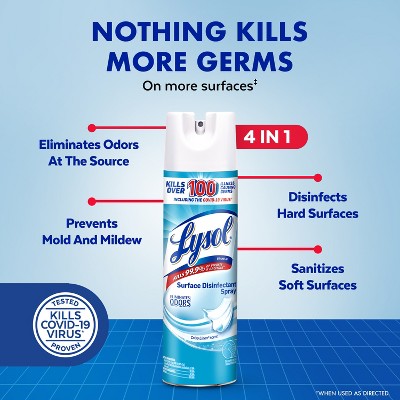 Lysol Disinfectant Spray Crisp Linen 19oz. - Thumbnail 2