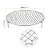 Unique Bargains Stainless Steel Barbecue Grill Net Round Cooling Rack Silver - 2 of 4