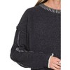 I am a Fashion Junky Zenana Exposed Seam Round Neck Two-Tone Sweater - 3 of 3