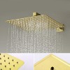 PROOX Double Handle 2-Spray Square High Pressure Shower Faucet 1.75 GPM with Handheld in Brushed Gold - 3 of 4