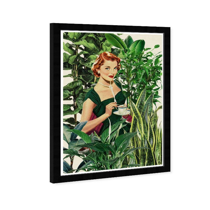 15&#34; x 21&#34; Retro Vintage Plant Lady Framed Wall Art Print Green - Wynwood Studio, 3 of 8