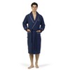 Linum Home Textiles Hotel Collection 100% Turkish Cotton Waffle Terry Embroidered Bathrobe with Satin Piped Trim - X'Mas Tree - 2 of 4