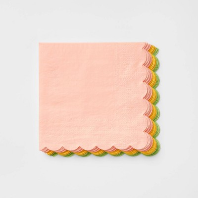 30ct Scalloped Lunch Napkins - Spritz&#8482;