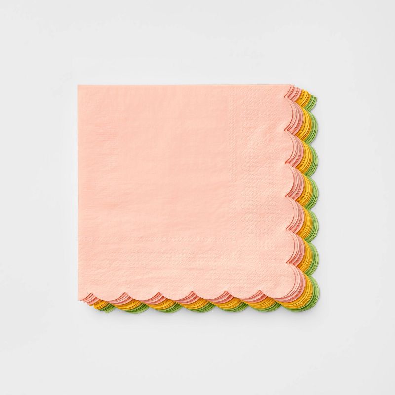 30ct Scalloped Lunch Napkins - Spritz&#8482;, 1 of 4