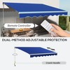 XIYUYEU 13' x 10' Retractable Awning Patio Awnings Sunshade Shelter UV-Resistant with Motor Retraction Manual Crank Handle - 3 of 4