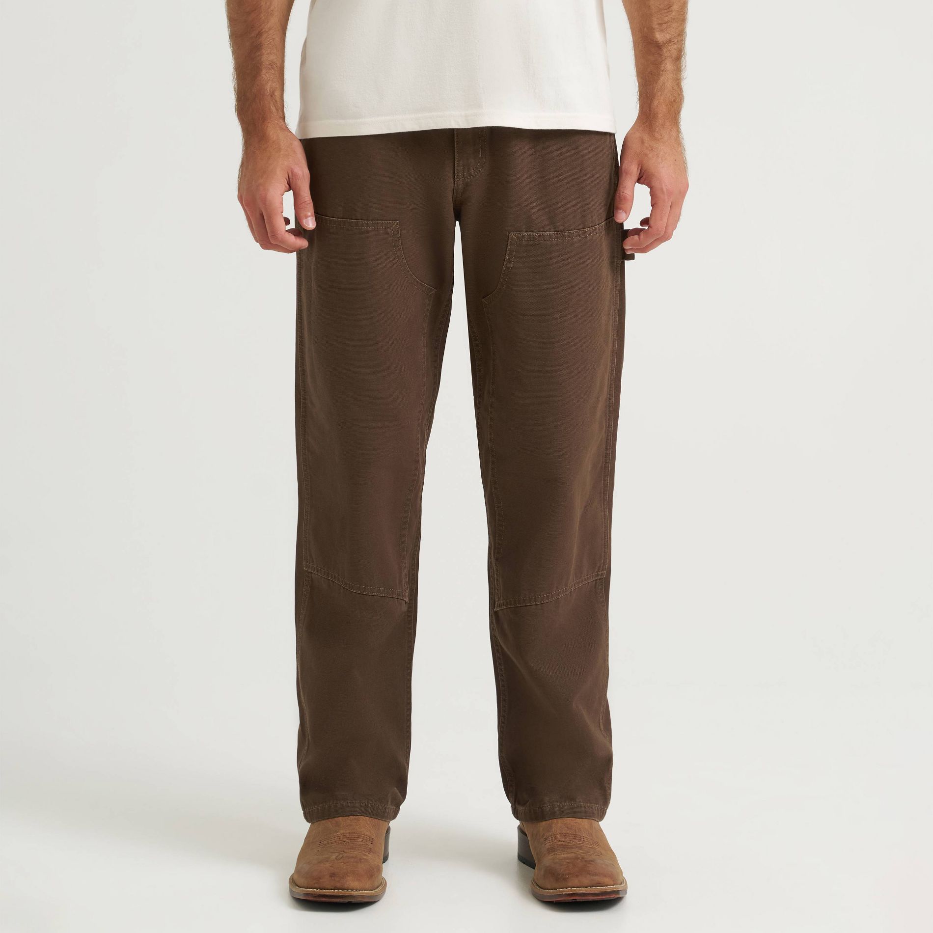 Wrangler Men's Double Knee Carpenter Jeans - Brown