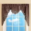 Collections Etc Elegant Scalloped Design Cut-Out and Embroidered Scroll Window Valance with Rod Pocket Top for Easy Hanging - image 2 of 2