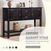 KIGFTSOD 48'' Solid Wood Sideboard - 2 Drawers, Cabinets, Bottom Shelf, Retro Style Storage Buffet for Living Room, Kitchen & Dining Room,Espresso - 2 of 4