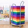 ECR4Kids Mobile Cushion Cart and SoftZone Square Floor Cushions, Flexible Seating - 4 of 4