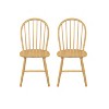 Christopher Knight Home Jafet Farmhouse High Back Spindle Dining Armless Chairs (Set of 2) - 2 of 4