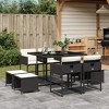 vidaXL Garden Dining Set Black PE Rattan 8-seater Collapsible - 2 of 4