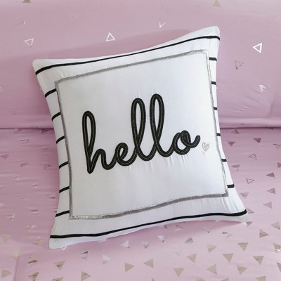 Twin Silver Microfiber 5-Piece Bedspread Set with Gathered Embellishment