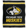 Michigan Tech University Primary Logo Stripes Silky 50x60 Blanket, 1 Sided - 2 of 4