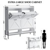 Garvee Shoe Cabinet with 4 Flip Drawer,Freestanding Shoe Storage Cabinet Organizer for Entryway,Dry & Wet Separation Shoe Organizer with Metal Legs - 4 of 4