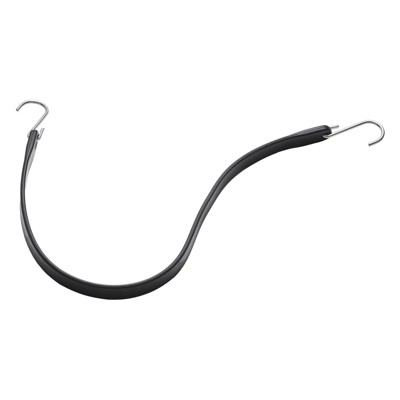 VEVOR 10 Piece Flat Bungee Cord, 20 mm Heavy Duty Bungee Straps with Steel S-Hooks, 24" Elastic Bungee Rope for Cargo, Tarps, Trucks and Tent, Black