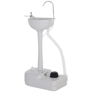 kleankin Portable Camping Sink Hand Wash Station Basin with 4.5 Gallon Water Tank, Soap Dispenser and Towel Holder - 1 of 4