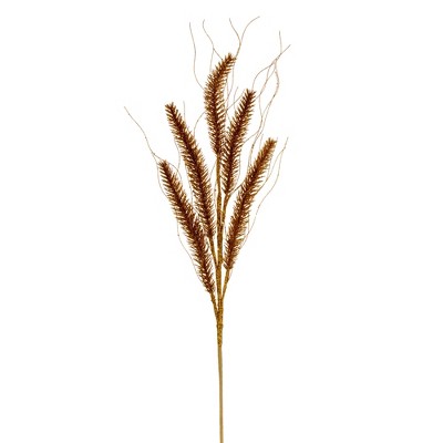 Vickerman 24.5 Gold Feather Fern Glitter Spray, 6 Per Bag. : Target