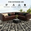 Airsurfer Large Black and White Pattern Outdoor Rug Durable Patio Camping Rug Weather Resistant Mat for Camping Adventures - 4 of 4