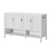 JANSNO 55.1'' Modern Multi Functional Sideboard Buffet Cabinet with 4 Doors, Adjustable Shelves & Hooks - 2 of 4