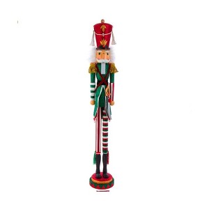 Kurt Adler Hollywood Nutcracker, Red and Green Skinny Soldier, 36in - 1 of 1