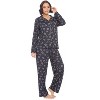 Casual Nights Women's Long Sleeve Rayon Button Down Pajama Set - 2 of 4