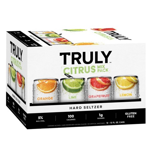 truly seltzer hard mix citrus pack cans 12pk variety oz fl target beer lime lemon drinks spiked sparkling